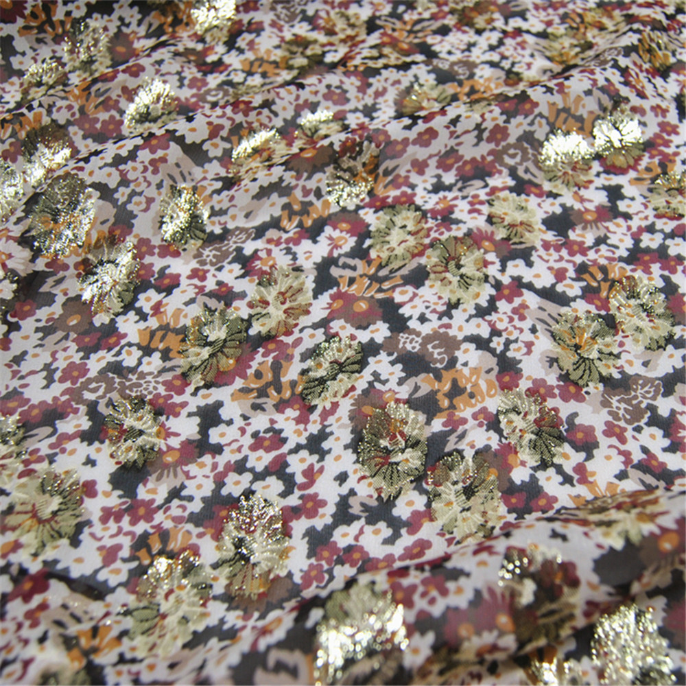 Good Floral & Wedding Decor Supply - Popular Shiny Elegant Floral Brown Lame