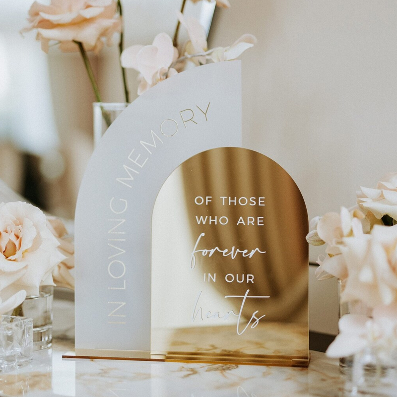 In Loving Memory Sign,Gold Mir - Table Number Gold review and price
