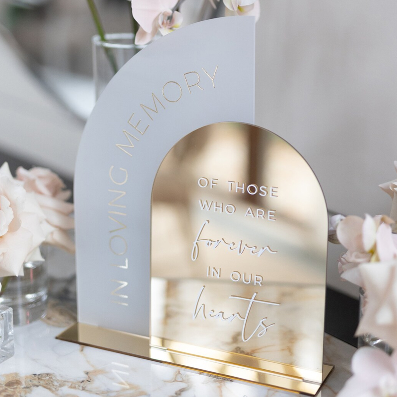 In Loving Memory Sign,Gold Mir - Table Number Gold review and price