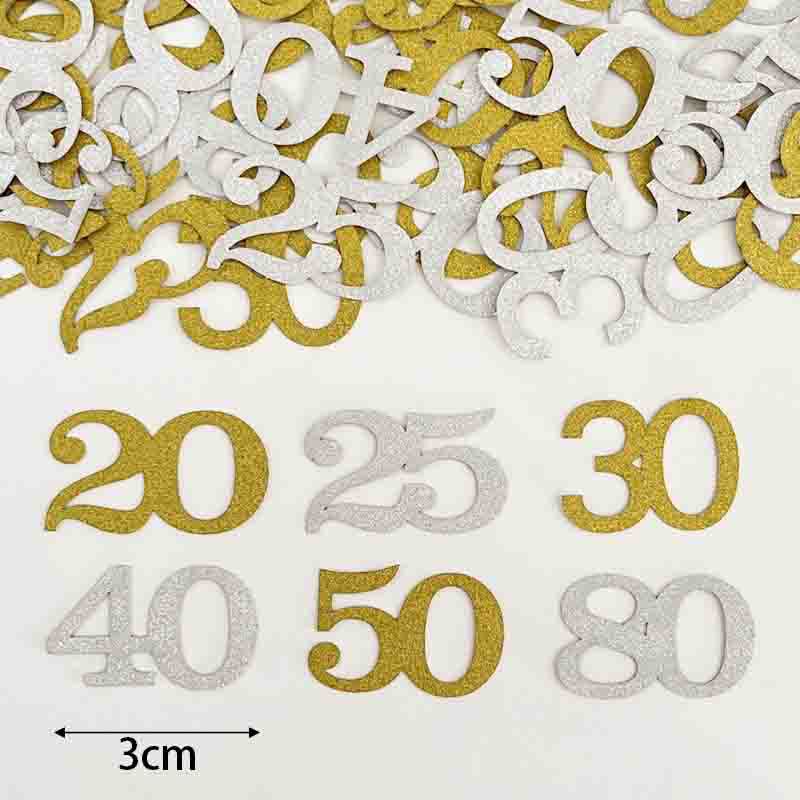 120Pcs 50th Birthday Confetti  - Table Number Gold review and price
