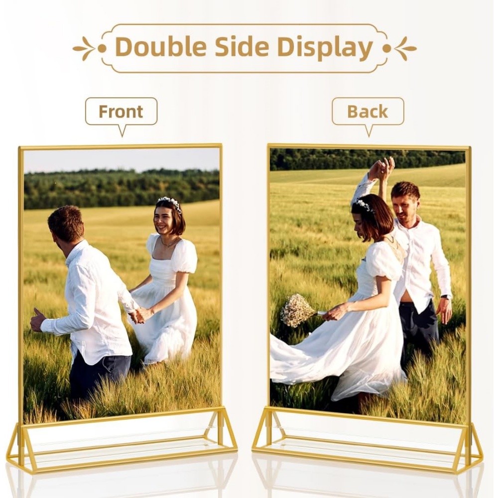 6 Pack Gold 4x6 Acrylic Pictur - Table Number Gold review and price